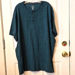 George, Polo, Short Sleeve Tee, Men's 3XL, Button Up Neckline, Soft Cotton/Poly